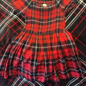 SO Red and Black Plaid Kids Dress